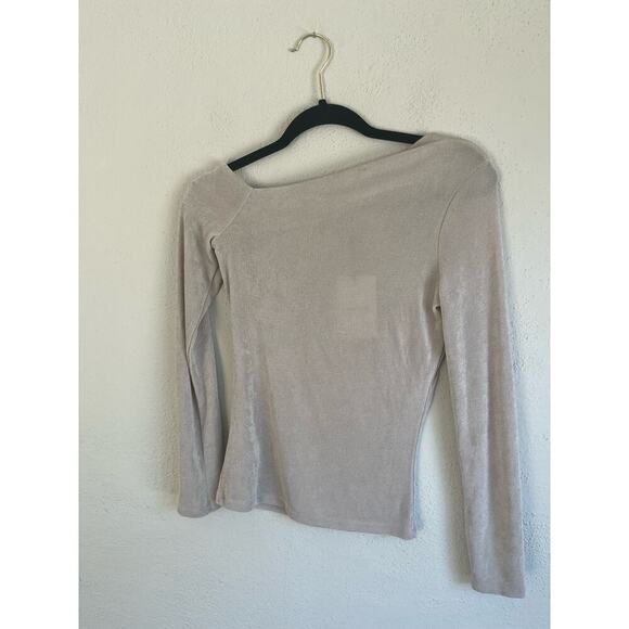 Grey Lab Woman Asymmetric One-Shoulder Top, Size Small - Picture 9 of 9